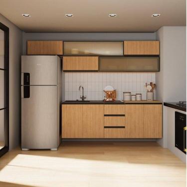 Imagem de Cozinha Modulada 7 Peças 5 Aéreos 2 Balcões Nara Cabecasa Madeiramadeira Avena
