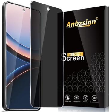 Imagem de Anbzsign Pacote com 2 protetores de tela para Xiaomi Poco F7 Ultra Privacy de vidro temperado, antirespião, rigidez 9H, película adequada para capa