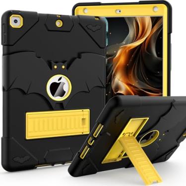 Imagem de YIMIKOL Capa infantil para iPad 9ª geração/iPad 8ª geração/iPad 7ª geração, capa para iPad de 10,2 polegadas 2021/2020/2019, resistente à prova de choque, proteção robusta de 10,2 polegadas para