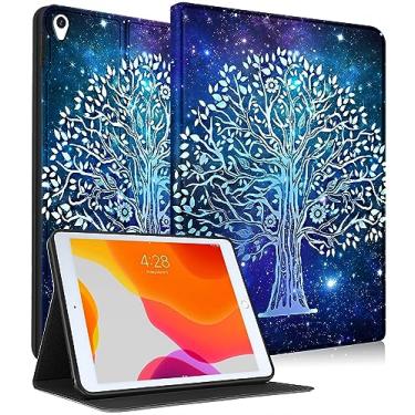 Imagem de Uppuppy Capa para iPad Air 3ª geração, capa para Apple iPad Pro de 10,5 polegadas, capa fofa para crianças, meninas, mulheres, adolescentes, design de árvore bonita, capa fólio bonita para iPad Air 3 Gen 2019, Pro 10.5