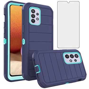 Imagem de Asuwish Capa de telefone para Samsung Galaxy A32 4G 6,4 polegadas com protetor de tela de vidro temperado e capa de celular híbrida, resistente, à prova de choque, acessórios de proteção Glaxay A 32