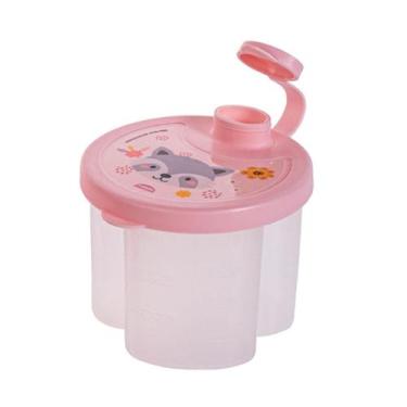 Imagem de Pote Dosador Para Leite Em Pó e Fórmula 300ml Plasútil, Raposinha Rosa