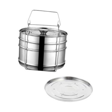 Imagem de ＫＬＫＣＭＳ Cesta de Vapor em aço Inoxidável, Recipiente para Almoço Bento, Lancheira para Adultos, com ferramenta Steamed