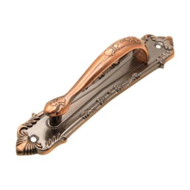 Imagem de BLWOTMOR Puxador de Porta de Celeiro, Puxador de Armário, Puxador de Liga Metálica para Armário, Puxador para Armário Externo E Interno, Mesa de Cabeceira para, Bronze vermelho, Tamanho real