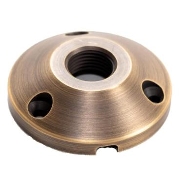 Imagem de Placa de montagem de latão de luzes de LED da MIK Solutions para montagem em superfície de serviço pesado de baixa tensão LED luz de iluminação externa paisagem cogumelo segurança jardim luzes de jardim casa pátio deck piscina