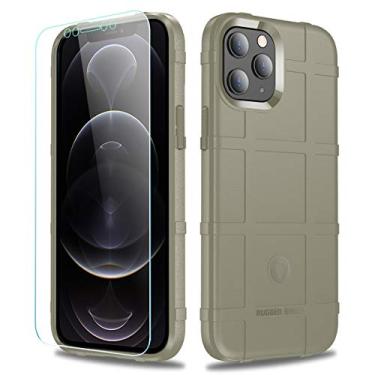 Imagem de LABILUS Capa para iPhone 12 Pro Max, (Série Rugged Shield) Capa protetora tática de TPU grossa sólida para iPhone 12 Pro Max (6,7 polegadas) - Argila clara