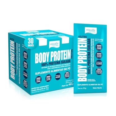 Imagem de EQUALIV - Body Protein Neutro em Pó - Rico em Colágeno e Aminoácidos Essenciais para Desenvolvimento e Recuperação Muscular -Vegano, NON-GMO, Soy Free, Sem Glúten, Sem Lactose - Sabor Neutro, 30 Sachês de 15g - 450g