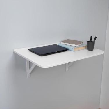 Imagem de Mesa Fixa de Parede 66x35cm - Ideal para Escritório, Quarto ou Cozinha
