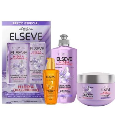 Imagem de Kit Elseve Hidra Hialurônico 3 Produtos + Óleo Extraordinário 100ml