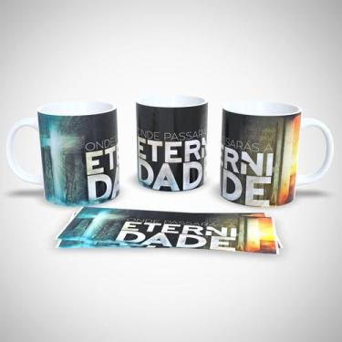 Imagem de Caneca de Porcelana Decorada 325ml Frases Religiosas - Generic