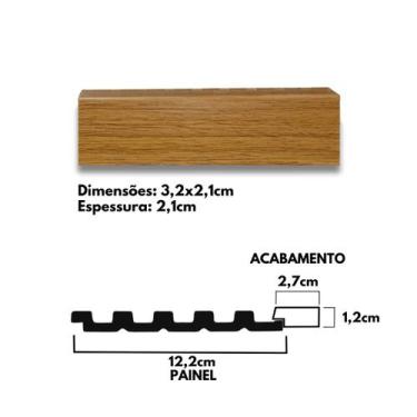 Imagem de Acabamento Direito do Painel Ripado Canis Slim 27x12mm - PIX