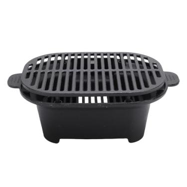 Imagem de Asixxsix Churrasqueira Hibachi para Área Externa, Churrasqueira a Carvão Portátil Pequena de Mesa, Churrasqueiras Japonesas Yakitori de Ferro Fundido para Camping, Grelha