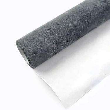 Imagem de Self-Adhesive Velvet Fabric (20x70cm, 1PC) – 0.8mm Thick Synthetic Suede for Car Roof Lining, DIY Projects, Durable(Silvery)