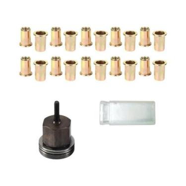 Imagem de Ferramenta De Rebitagem Manual M3 M4 M5 M6 M8 M10 Com 20 Porcas De Aço
