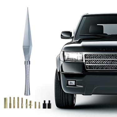 Imagem de Antena de carro de dardos para SUV/caminhão/Jeep | Acabamento brilhante | Alumínio de avião e revestimento anticorrosão | Design à prova de intempéries | Recepção AM/FM atualizada - 20 cm