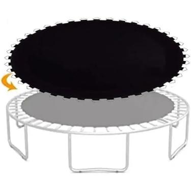 Imagem de Tapete De Trampolim, 6ft 8ft 10ft 11ft 12ft 13ft 14ft 15ft 16ft Com Anéis Em V Resistentes, Reforçado, Resistente A Uv, Com Gancho De Mola E Luvas