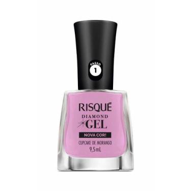 Imagem de Esmalte Risqué Diamond Gel Cremoso Cupcake Morango 9,5ml - Risque