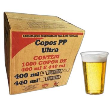 Imagem de Copo Plástico Descartável Post Mix Liso 400Ml  1Cx  C/1000