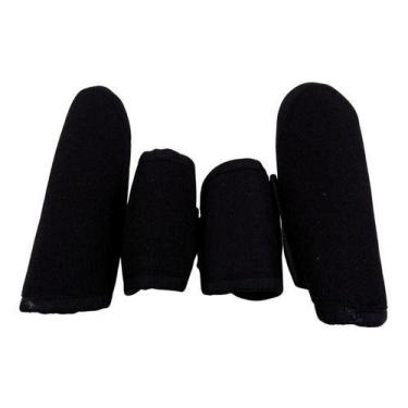 Imagem de Jogo de Caneleira Lisa Preto E.V.A Fecho Regulável Cavalo - Couros All