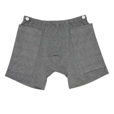 Imagem de WEEOATAR Calça para cuidados com incontinência, calça de cateter de drenagem urinária, roupa íntima com bolsa de urina com bolsos duplos para nefrostomia, cateteres suprapúbicos e biliares (masculina