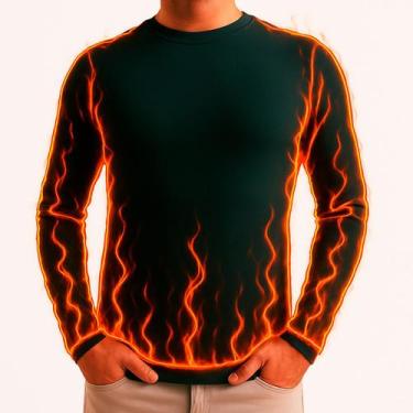 Imagem de Blusa segunda pele térmica unissex - GILUZ, Preto, GG