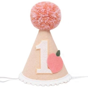 Imagem de Chapéu de aniversário WAOUH Peach First Birthday Girl Sweet One