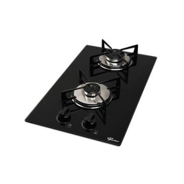 Imagem de Fogão Cooktop Fischer 2Q Gás Mesa Vidro Com Supervisor De Chama Bivolt