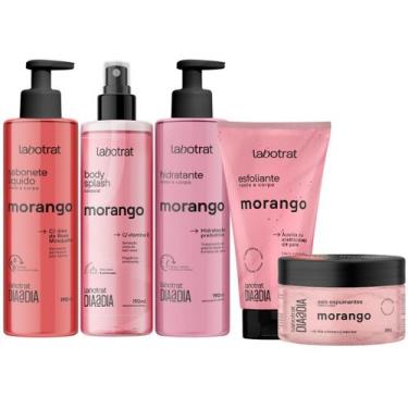 Imagem de Kit Dia a Dia Banho Completo Morango Body Hidratante Sabonete Sais de 