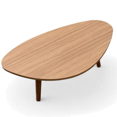 Imagem de Mesa de Centro Orgânica Pés Palito em Madeira 90x52cm