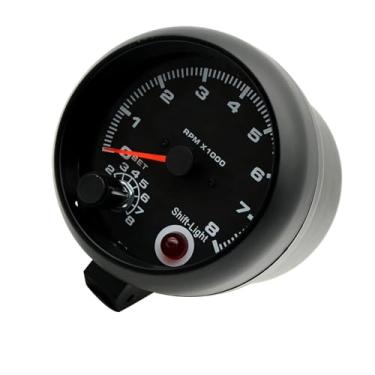 Imagem de Unifizz Tacômetros de substituição automotiva 0-8000RPM luz azul RPM medidor de tacômetro para 1 2 3 4 5 6 7 8 cilindros veículos a gasolina 1-2 cilindros novas motocicletas 9.5 cm 12V