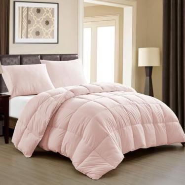 Imagem de Edredom Dupla Face Luxo 400 Fios - Toque de Plumas com Conforto Hipoalergênico (Rosa Palido)