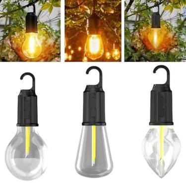 Imagem de Lâmpada LED Recarregável Portátil 3W com Bateria de Longa Duração para Camping, Emergências e Uso Doméstico Sendo 3 Modos de Iluminação 7 horas de duração.