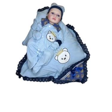 Imagem de Saida de Maternidade Menino e Menina Para Bebê Recém Nascido 5 Peças U