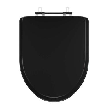 Imagem de Assento Sanitário Poliester Gunna Preto para vaso Eternit