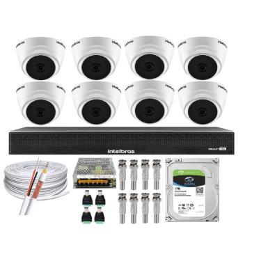 Imagem de Kit Intelbras Full Hd Dvr 08ch + 08 Cameras C/ Áudio + HD + Acessórios