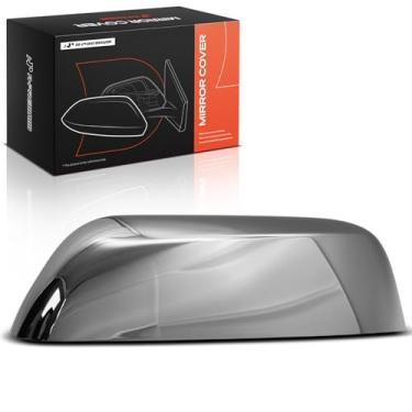 Imagem de A-Premium Tampa do espelho retrovisor do lado do motorista - Compatível com Ford Explorer 2019 - Cromado
