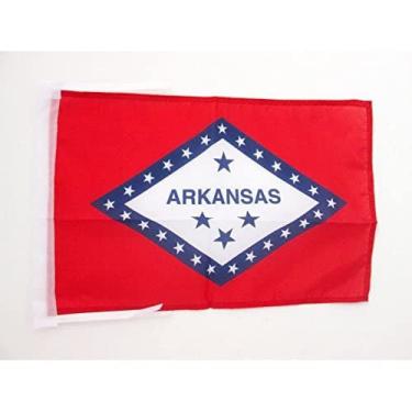 Imagem de Cabos da bandeira do Arkansas 45.7 cm x 12" - bandeiras pequenas do estado americano do Arkansas 30 x 45 cm - Banner 45.7x30.5 cm - AZ FLAG
