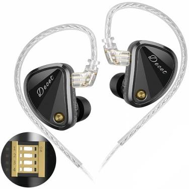 Imagem de KZ Decet Array Fones de ouvido dinâmicos com driver de 10 unidades – fones de ouvido intra-auriculares com cabos substituíveis, experiência de som imersiva (sem microfone, ajuste preto)