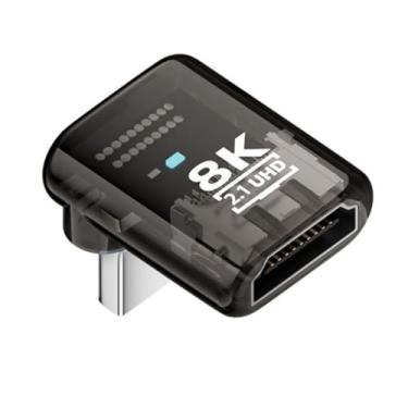 Imagem de CY Extensor adaptador de extensão UHD HDMI macho para HDMI 2.1 fêmea UHD com LED inteligente 8K 60hz HDTV