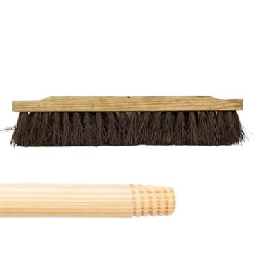 Imagem de Vassourão de Piaçava para Limpeza, 60 cm, com Cabo de Madeira