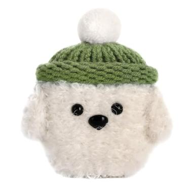 Imagem de Capa de pelúcia compatível com Apple Airpods 1 e 2, capa de fone de ouvido tricotada feita à mão, capa de fone de ouvido de pelúcia criativa engraçada fofa