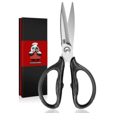 Imagem de SHAN ZU Tesoura de cozinha resistente de 21,3 cm – Tesouras profissionais japonesas de aço inoxidável 5Cr15MoV, tesouras removíveis para todos os fins para carne/ervas/aves, podem ser lavadas na