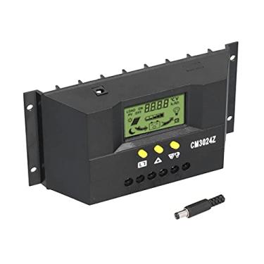 Imagem de Controlador de Carga Solar Inteligente 12V 24V LCD Display, Controle de Luz + Controle de Atraso, Parâmetros Ajustáveis, Proteção Solar, ícones Correspondentes para Baterias, (30a)