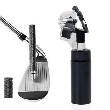 Imagem de NomadSphere Escova de limpeza de taco de golfe, escova de água de golfe com ferramenta de apontador de ranhura para facilitar a limpeza (preto)