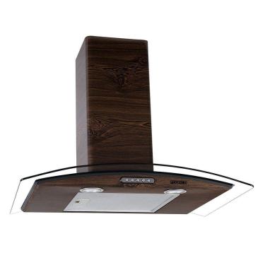 Imagem de Coifa Parede Fogatti Vidro Curvo Wood Color Nogueira 70220V