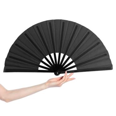 Imagem de LUYUMI Ventoinhas grandes de 33 cm para dança em linha, ventilador de rave de botas no chão, grandes ventiladores dobráveis portáteis para atividades ao ar livre, festa, decoração