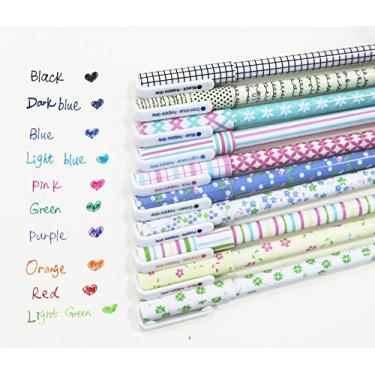 Imagem de Toshine Conjunto de canetas coloridas de tinta de gel para escrita de diário, desenho animado, esferográfica, ponta fina, 10 peças, 0,5 mm