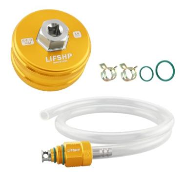 Imagem de LIFSHP Chave de filtro de óleo de 64 mm e conjunto de ferramentas de drenagem de tubo espesso para Toyota e Lexus 2.0L - ferramentas de troca de óleo de motores de 5,7 L - ouro