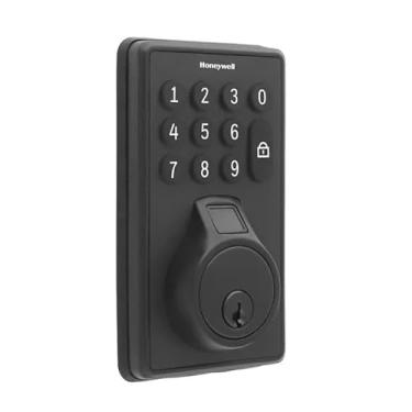 Imagem de Honeywell Fechadura eletrônica biométrica com touchpad acabamento preto fosco
