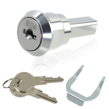 Imagem de Nextpal Conjunto de substituição de 4 peças de caixa de ferramentas de aço inoxidável, fechadura universal de gaveta com chaves de rotação de 180° compatível com caixa de ferramentas de caminhão (1